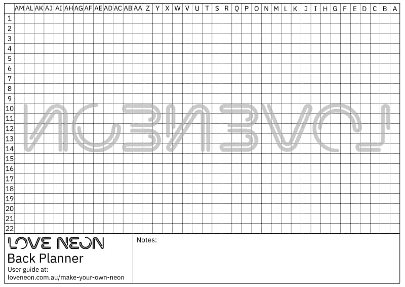 Make your own neon design planner